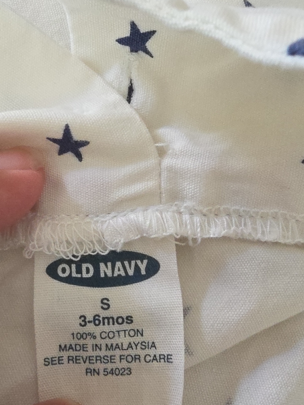 Vintage 2000 Old Navy Patriotic Stars USA Cotton Dress Size Small 3-6 Months - Picture 4 of 6